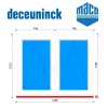 Deceuninck 150x120 tokosztott bukó-nyíló 5 légkamrás ablak