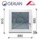 Gealan LINEAR 90x90 bukó-nyíló 6 légkamrás ablak balos