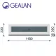 Gealan 118x30 átlátszó üveges fehér felülvilágító