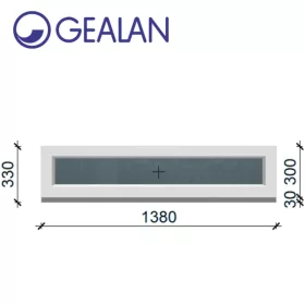 Gealan 138x30 átlátszó üveges fehér felülvilágító