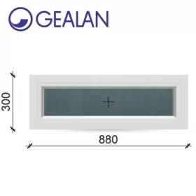 Gealan 88x30 átlátszó üveges fehér felülvilágító