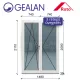 Gealan 150x210 bukó-nyíló 3 rétegű melegperem üveges erkélyajtó balos
