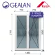 Gealan 150x210 bukó-nyíló 3 rétegű melegperem üveges erkélyajtó jobbos