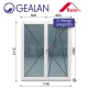 Gealan 180x210 bukó-nyíló 3 rétegű melegperem üveges erkélyajtó jobbos