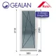 Gealan 90x210 bukó-nyíló 3 rétegű melegperem üveges erkélyajtó balos