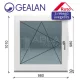 Gealan 100x100 bukó-nyíló 3 rétegű melegperem üveges ablak balos
