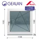 Gealan 110x110 bukó-nyíló 3 rétegű melegperem üveges ablak jobbos