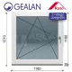 Gealan 120x120 bukó-nyíló 3 rétegű melegperem üveges ablak balos