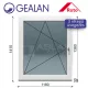 Gealan 120x140 bukó-nyíló 3 rétegű melegperem üveges ablak balos