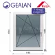 Gealan 120x150 bukó-nyíló 3 rétegű melegperem üveges ablak balos