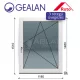 Gealan 120x150 bukó-nyíló 3 rétegű melegperem üveges ablak jobbos