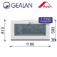 Gealan 120x60 bukó 3 rétegű melegperem üveges ablak