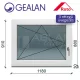 Gealan 120x90 bukó-nyíló 3 rétegű melegperem üveges ablak balos