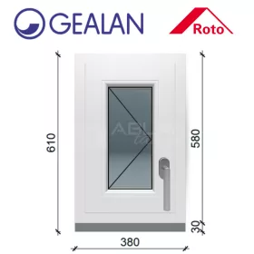 Gealan 40x60 nyíló 6 légkamrás ablak balos