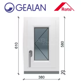 Gealan 40x60 nyíló 6 légkamrás ablak jobbos