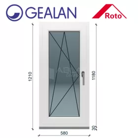 Gealan 60x120 bukó-nyíló 6 légkamrás ablak balos