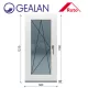 Gealan 60x120 bukó-nyíló 6 légkamrás ablak balos