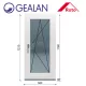 Gealan 60x120 bukó-nyíló 6 légkamrás ablak jobbos