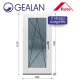 Gealan 60x120 bukó-nyíló 3 rétegű melegperem üveges ablak balos