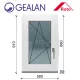Gealan 60x90 bukó-nyíló 6 légkamrás ablak balos