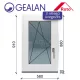 Gealan 60x90 bukó-nyíló 3 rétegű melegperem üveges ablak balos