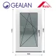 Gealan 70x110 bukó-nyíló 6 légkamrás ablak balos