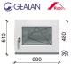 Gealan 70x50 nyíló 6 légkamrás ablak jobbos