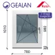 Gealan 80x100 bukó-nyíló 3 rétegű melegperem üveges ablak balos