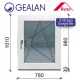 Gealan 80x100 bukó-nyíló 3 rétegű melegperem üveges ablak jobbos