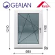 Gealan 90x120 bukó-nyíló 6 légkamrás ablak balos