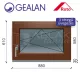 Gealan 90x60 bukó-nyíló 3 rétegű melegperem üveges Dió ablak jobbos