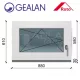 Gealan 90x60 bukó-nyíló 6 légkamrás ablak balos