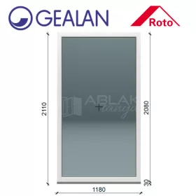 Gealan 120x210 fix 6 légkamrás ablak