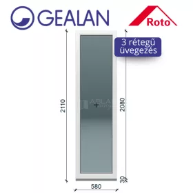 Gealan 60x210 fix 3 rétegű melegperem üveges ablak