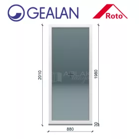 Gealan 90x200 fix 6 légkamrás ablak