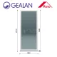 Gealan 90x200 fix 6 légkamrás ablak