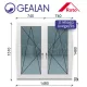Gealan 150x150 tokosztott bukó-nyíló 3 rétegű melegperem üveges ablak