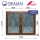 Gealan 180x140 tokosztott bukó-nyíló 3 rétegű melegperem üveges Dió ablak
