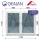 Gealan 180x140 tokosztott bukó-nyíló 3 rétegű melegperem üveges ablak