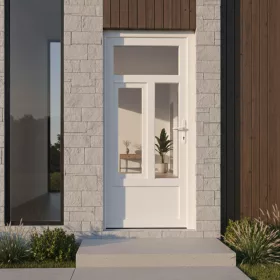   Gealan 100x210 Summer műanyag bejárati ajtó bukó-nyíló ablakkal balos